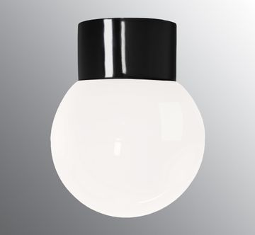 Classic Globe 150 - Shiny opal glass, Black by Ifö Electric