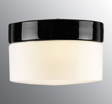 Opus 200/135 - Matt opal glass, Black by Ifö Electric
