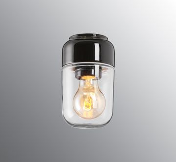 Ohm 100/170 Sauna - Clear glass, Black by Ifö Electric