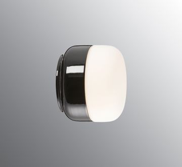Ohm 140/115 - Matt opal glass, Black by Ifö Electric
