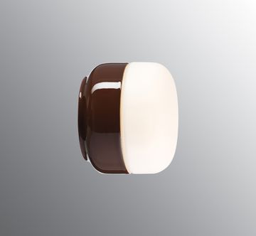 Ohm 140/115 LED 2700K - Matt opal glass, Brown by Ifö Electric