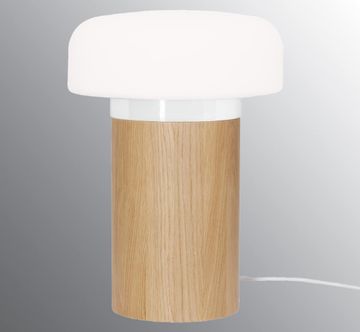 Solenne Floor 360/505 with matt lacquered oak and white porcelain - Matt opalglas by Ifö Electric