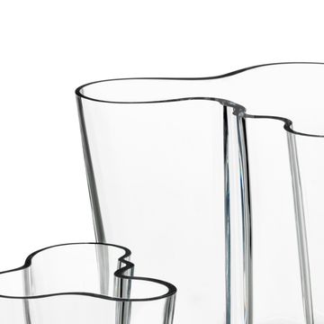 Alvar Aalto Collection vase set 160+95mm clear by Iittala - view 3