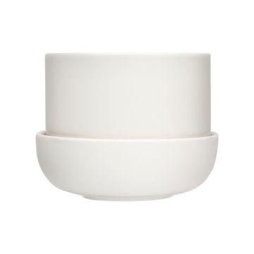 Nappula plant pot with saucer white 170x130mm by Iittala - view 2