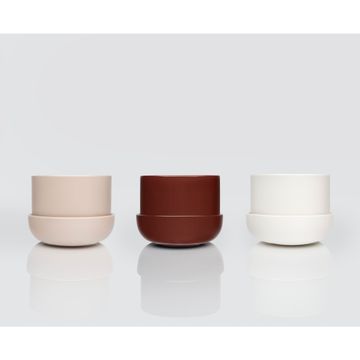 Nappula plant pot with saucer white 170x130mm by Iittala - view 3