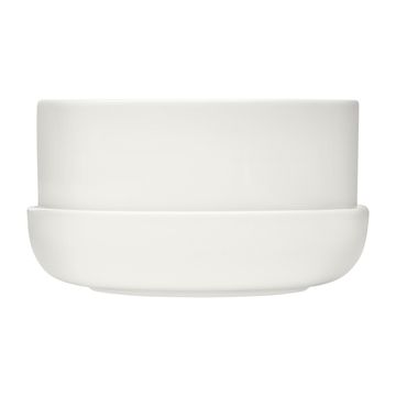 Nappula plant pot w,saucer white 240x130 by Iittala