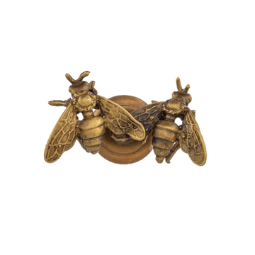 Fauna Honey – double bee brass knob by Il Bronzetto