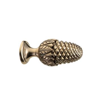 Flora Larice - brass curtain rod finials by Il Bronzetto