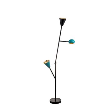 Blossom tree thee-lights brass floor lamp by Il Bronzetto