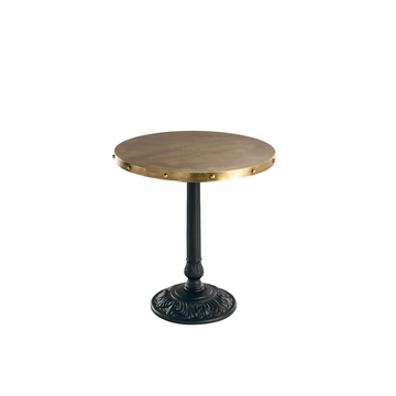 Eden Montmartre bistrot table with brass table top by Il Bronzetto