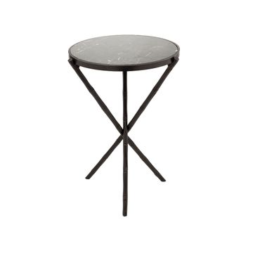 Bamboo round side table by Il Bronzetto