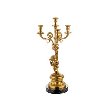 Mytho Cupido candelabra by Il Bronzetto