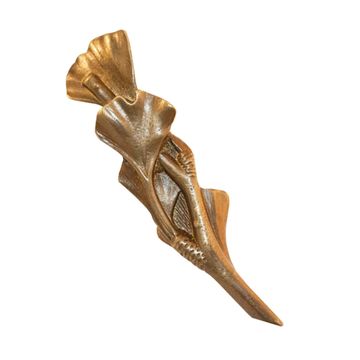 Flora Ginkgo - gingko branch brass knob by Il Bronzetto
