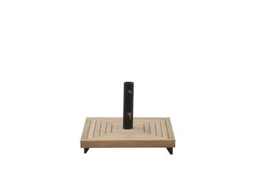 Teak parasol base with steel and teak cover, square, weight 22Kg Base - Ombrelloni by Il Giardino di Legno