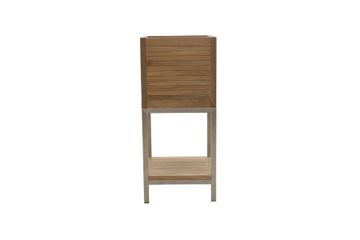 Raised plant pot holder with shelf Twin - Accessories by Il Giardino di Legno