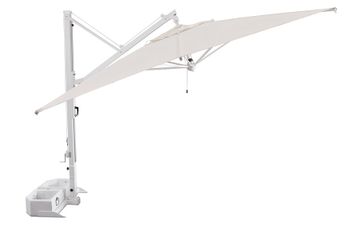 Square retractable aluminium cantilever parasol, 350cm Lei - Ombrelloni by Il Giardino di Legno