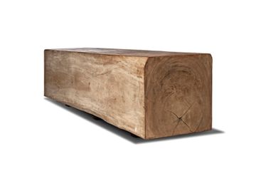 Backless garden bench Suar by Il Giardino di Legno