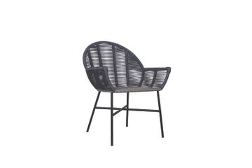 Dining armchair in taupe woven rattan Remix by Il Giardino di Legno