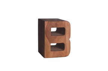 Side table letter B / Stool Suar by Il Giardino di Legno