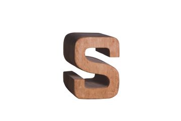 Side table letter S / Stool Suar by Il Giardino di Legno
