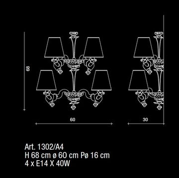 Wall Lamps Classic 1302/A4 by Il Paralume Marina