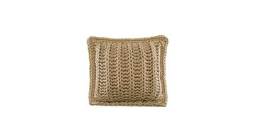 Cushion knitted both sides - 45*45 - 6mm "Chain" - Earth by Ilektras Croshade