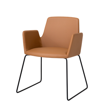 Altea Armchair with low backrest and sled frame by INCLASS