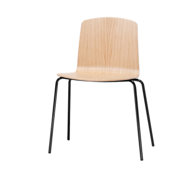 Ann Chair with 4 leg frame (wooden shell) by INCLASS