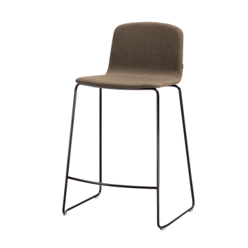 Ann Medium stool with sled frame (upholstered shell) by INCLASS