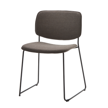 Aryn Wood Chair with sled frame (upholstered seat & back) by INCLASS