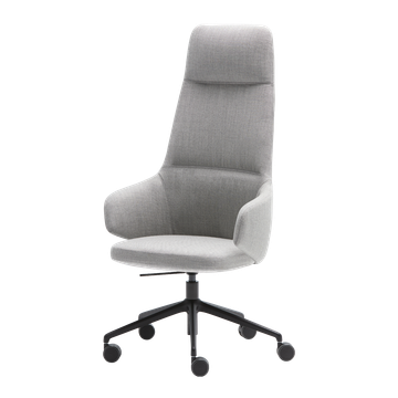 Binar Executive BIN0315 BIN0318 Armchair with high back (5 spoke aluminum swivel base on casters) by INCLASS