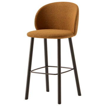 Binar 55 High stool with 4 steel legs by INCLASS