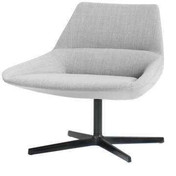Dunas Xl Lounge chair with low back and flat 4 spoke aluminum base by INCLASS