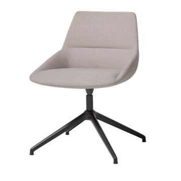 Dunas Xs Chair with 4 spoke aluminum swivel base by INCLASS