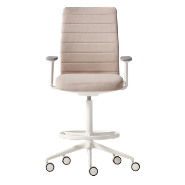 Esitt ESI0150 + ESI0280TA + ESI0212 Task high chair with horizontal stitching upholstered backrest and arms by INCLASS