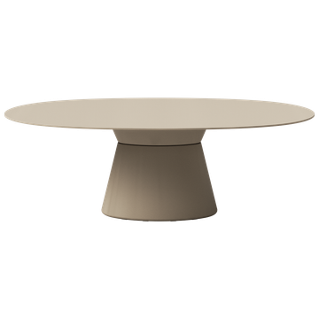 Essens Outdoor ES10060BA Table with elliptical base by INCLASS