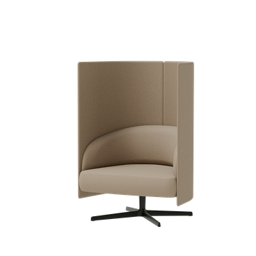 Kern KER0010 + KER1020PC Armchair with swivel base + Privacy screen by INCLASS