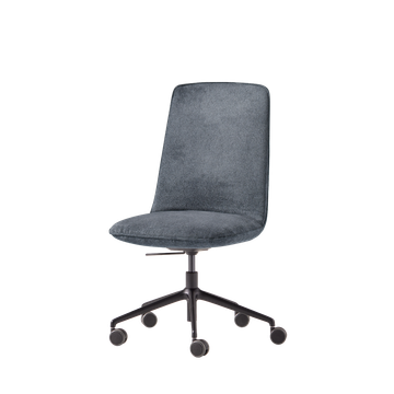 Kori Chair with medium back (5 spoke aluminum swivel base on casters + gas lift + tilt mechanism) by INCLASS