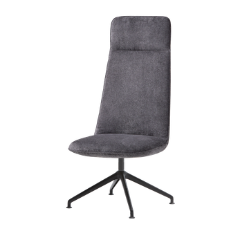 Kori Chair with high back (4 spoke aluminum swivel base) by INCLASS