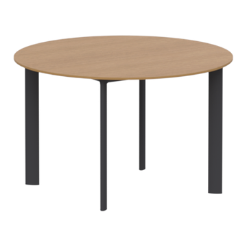 Laminar Tables with round tabletops by INCLASS