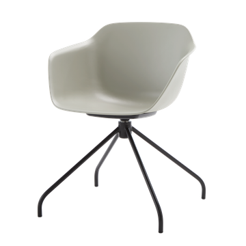 Taia Armchair with 4 spoke steel swivel base (polypropylene seat shell) by INCLASS