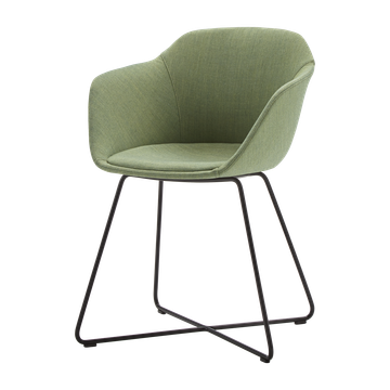 Taia Armchair with sled frame (plain upholstered seat shell) by INCLASS