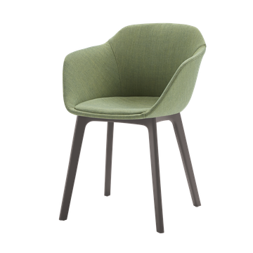 Taia Armchair with plastic 4 leg frame (plain upholstered seat shell) by INCLASS
