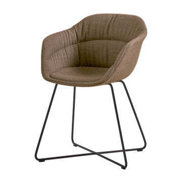 Taia Armchair with sled frame (soft upholstered seat shell) by INCLASS