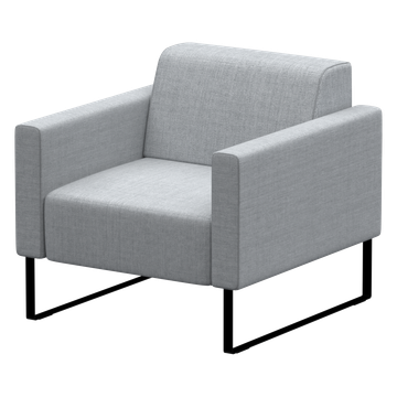 Tetris Armchair W.80cm with arms W.10cm by INCLASS