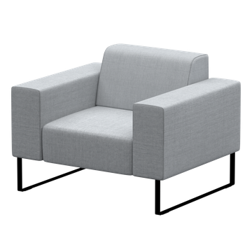 Tetris Armchair W.100cm with arms W.20cm by INCLASS