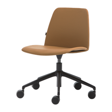 Unnia Tapiz Chair with 5 spoke aluminum swivel base on casters + gas lift by INCLASS