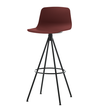 Varya High stool with 4 spoke steel swivel base by INCLASS