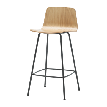 Varya Wood Medium stool with 4 leg frame by INCLASS