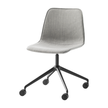 Varya Tapiz Chair 4 spoke aluminum swivel base with casters by INCLASS